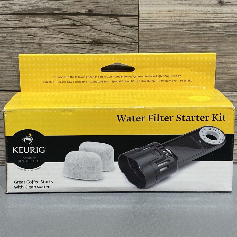 Keurig Water Filter Genuine 1.0 Starter Kit 2 Charcoal Filters & Assembly #5072